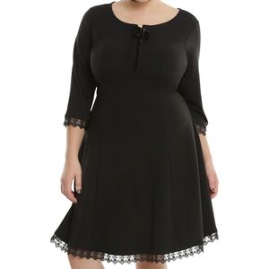 Black lace back dress